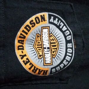 Harley-Davidson Black Short Sleeve Pocket Tee Men's Medium